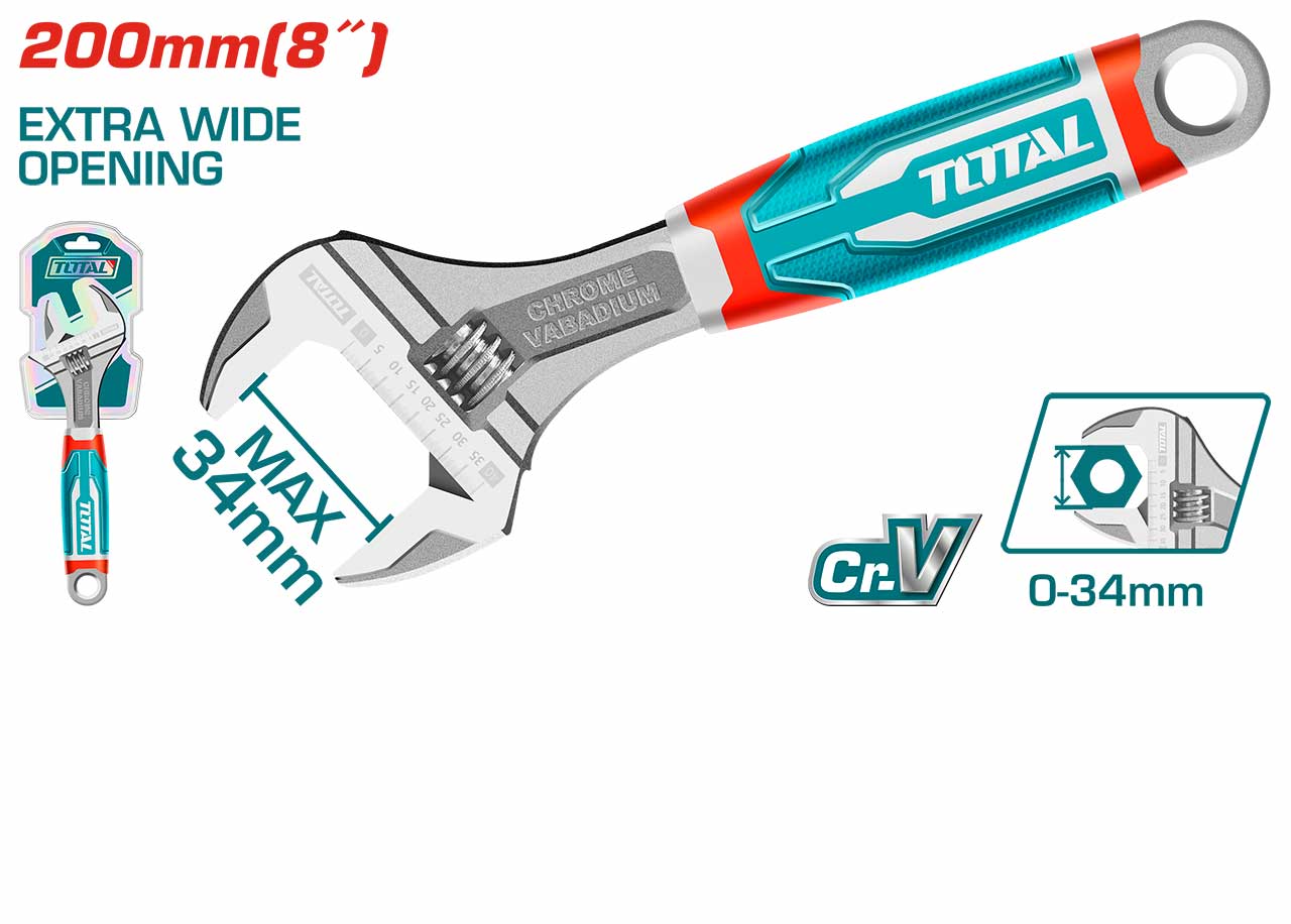 Total Adjustable Wrench THT101086 Total